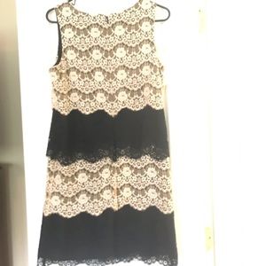 Black and Tan lace Jessica Simpson dress